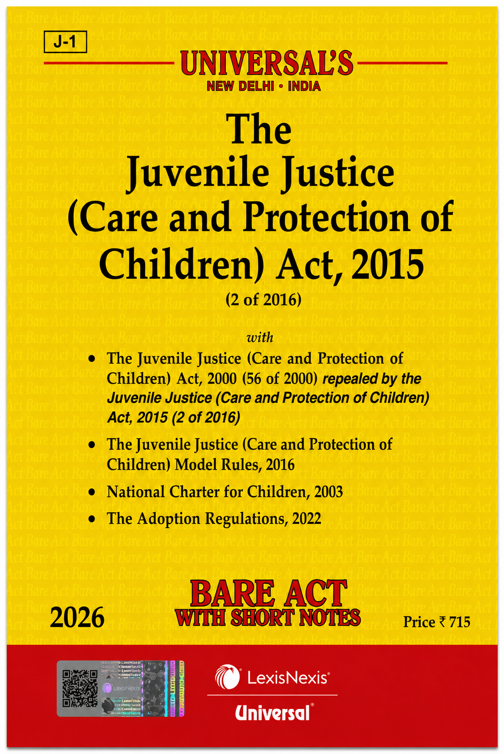 The Juvenile Justice (Care and Protection of Children) Act, 2015 with Rules | Universal LexisNexis | 2026 Edition