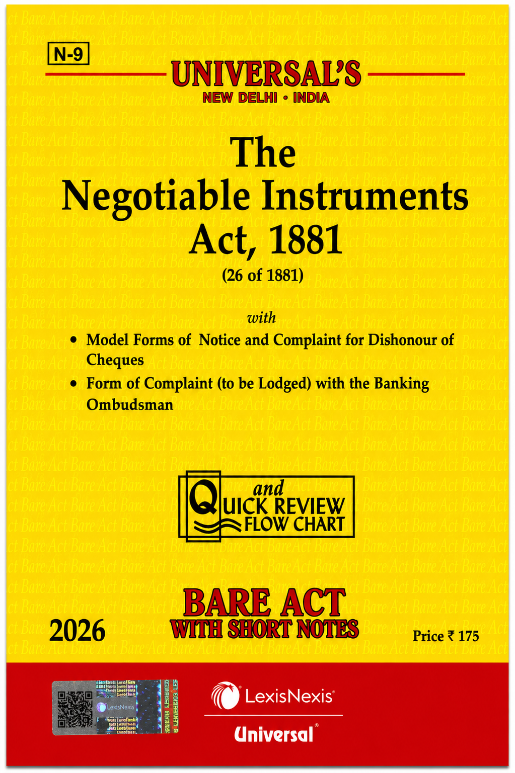 The Negotiable Instruments Act, 1881 | Universal LexisNexis | 2026 Edition
