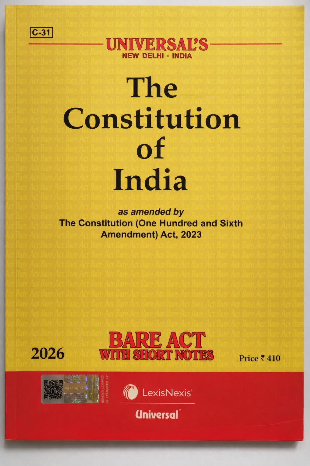 The Constitution of India | Universal LexisNexis | 2026 Edition