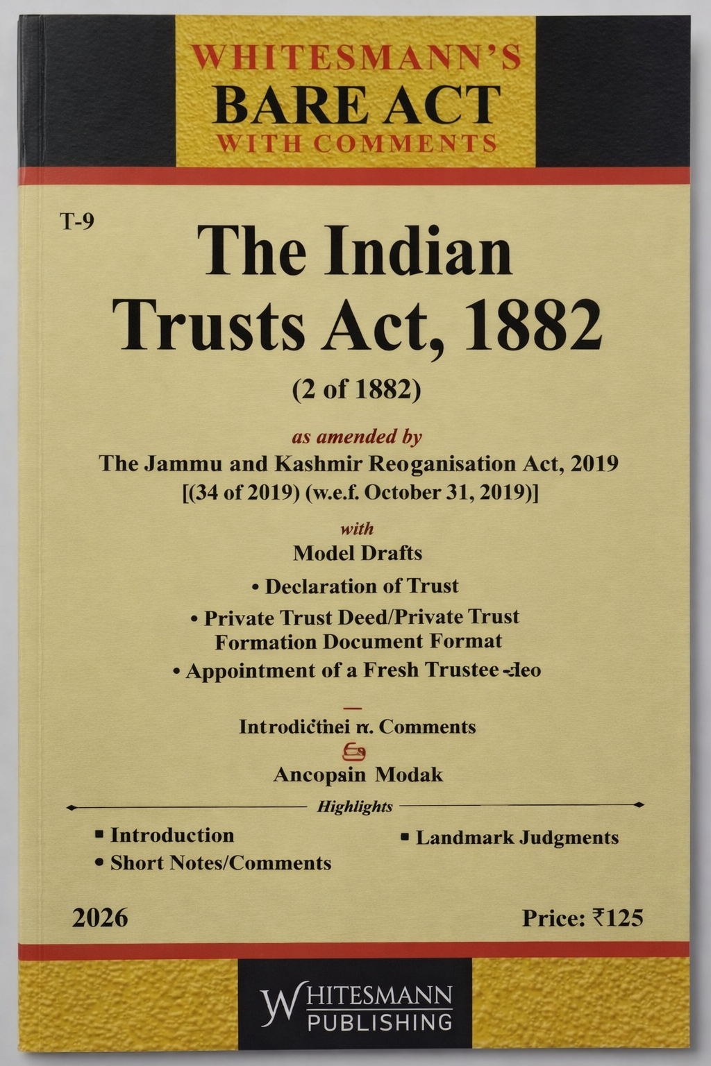 The Indian Trusts Act, 1882 – Bare Act with Comments (Whitesmann's)