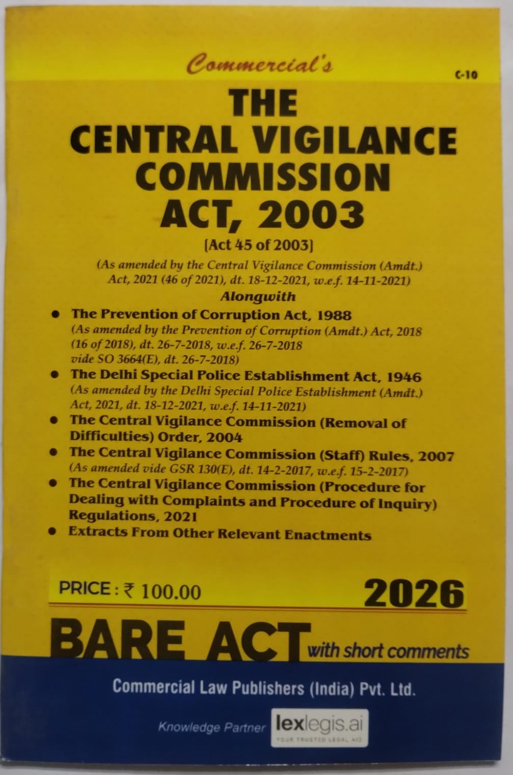 The Central Vigilance Commission Act, 2003