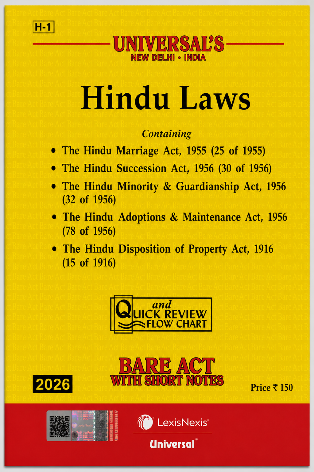 Hindu Laws (Bare Act with Short Notes) | Universal LexisNexis | 2026 Edition