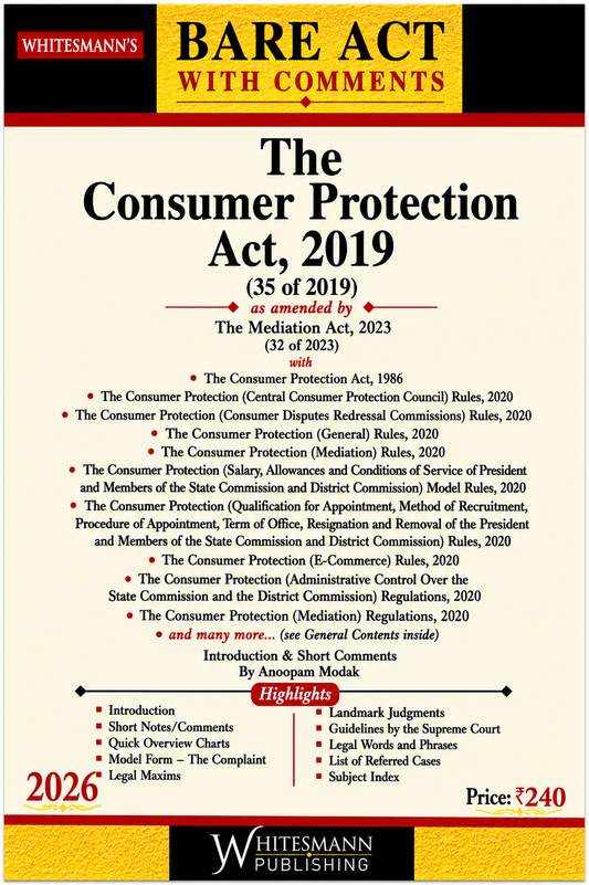 The Consumer Protection Act, 2019 (Bare Act with Comments)