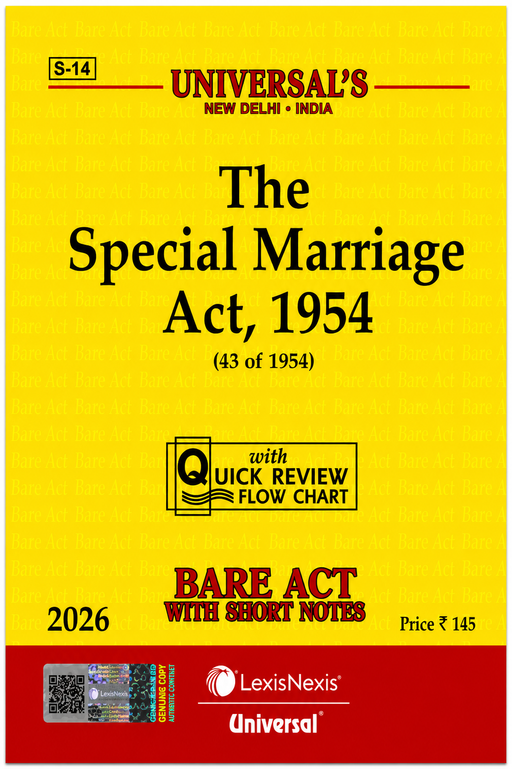 The Special Marriage Act, 1954 | Universal LexisNexis | 2026 Edition