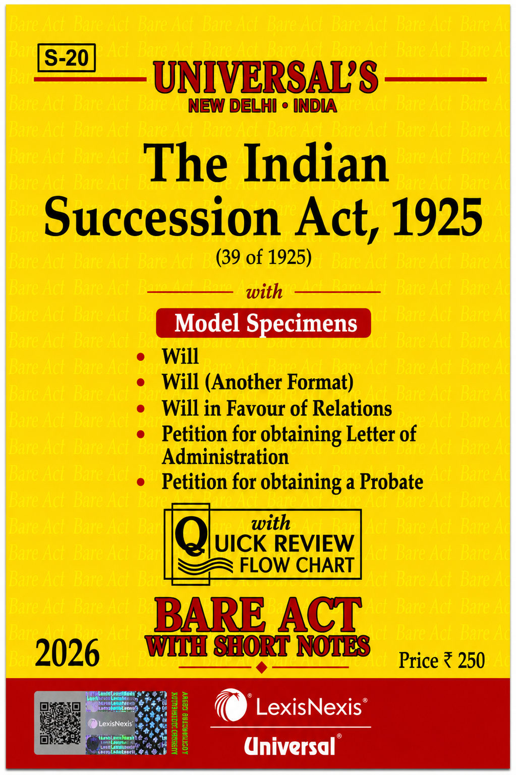 The Indian Succession Act, 1925 | Universal LexisNexis | 2026 Edition