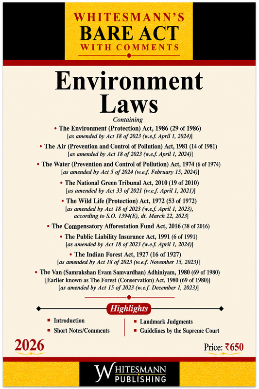 Environment Laws (Bare Act with Comments) | Whitesmann's | 2026 Edition