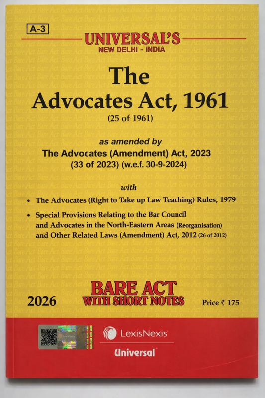 The Advocates Act, 1961 | Universal LexisNexis | 2026 Edition