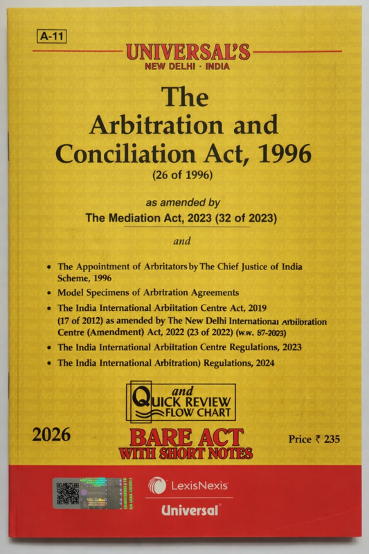 The Arbitration and Conciliation Act, 1996 | Universal LexisNexis | 2026 Edition