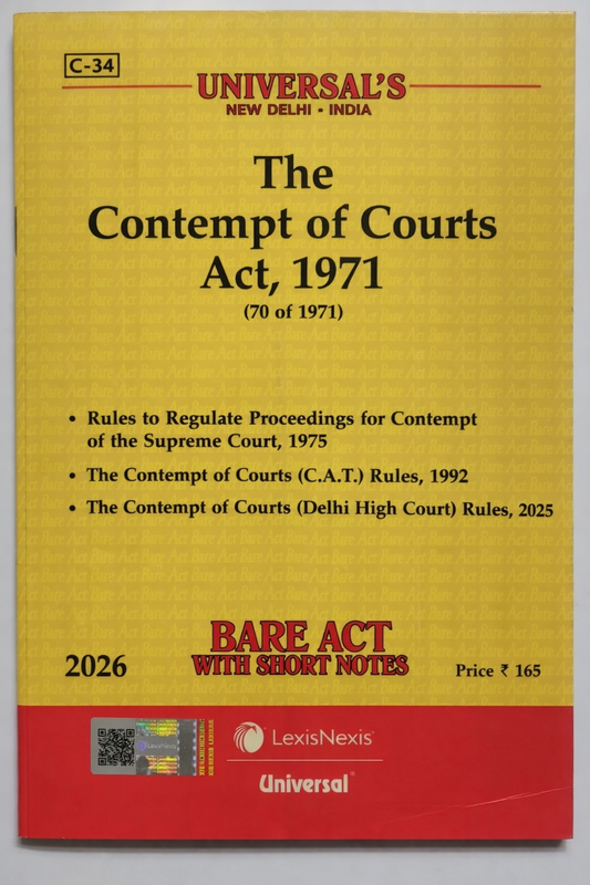 The Contempt of Courts Act, 1971 | Universal LexisNexis | 2026 Edition