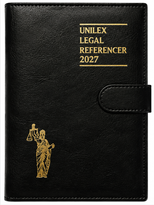 UNILEX Legal Referencer 2027 - 25.5 * 19 cm Executive Foam with Button