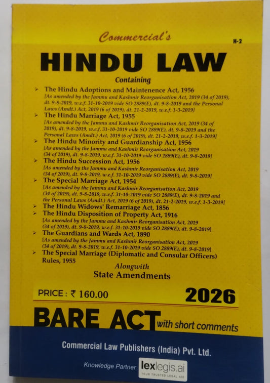 Hindu Laws | Commercial Law Publishers | 2026 Edition