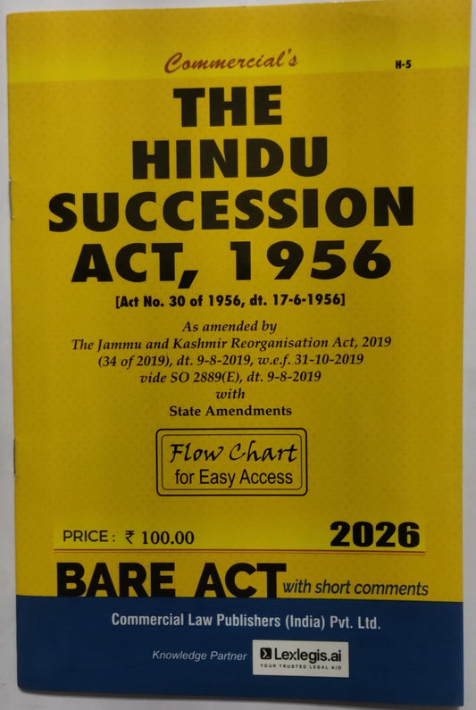 The Hindu Succession Act, 1956 Bare Act | Commercial's | 2026 Edition