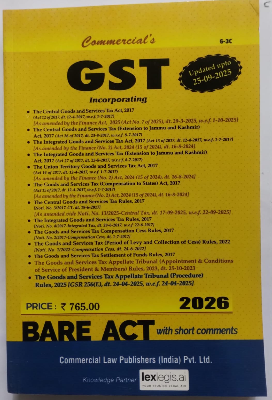 GST Acts along with Rules | Commercial's | 2026 Edition