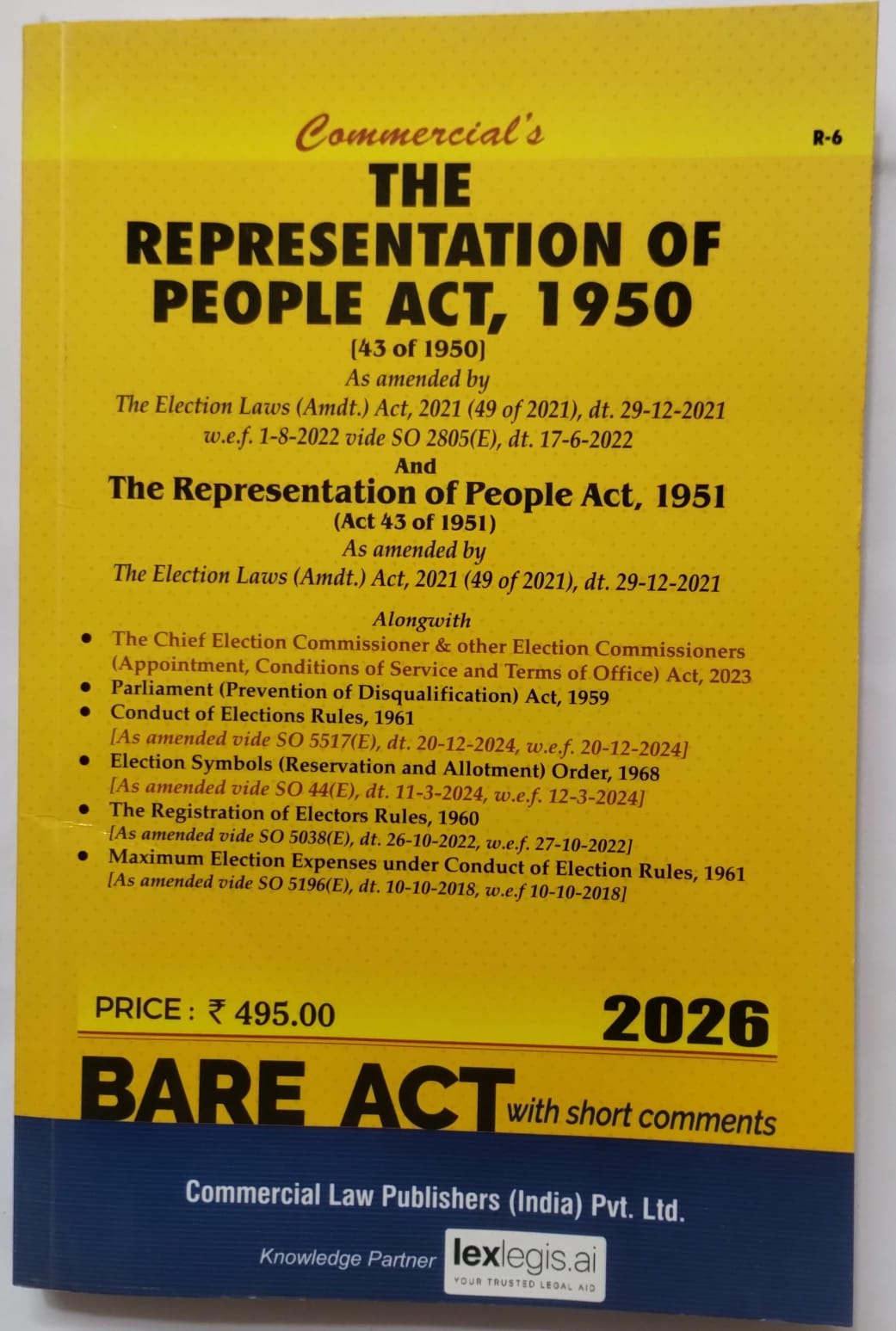 RPA - The Representation of People Act, 1950 and 1951