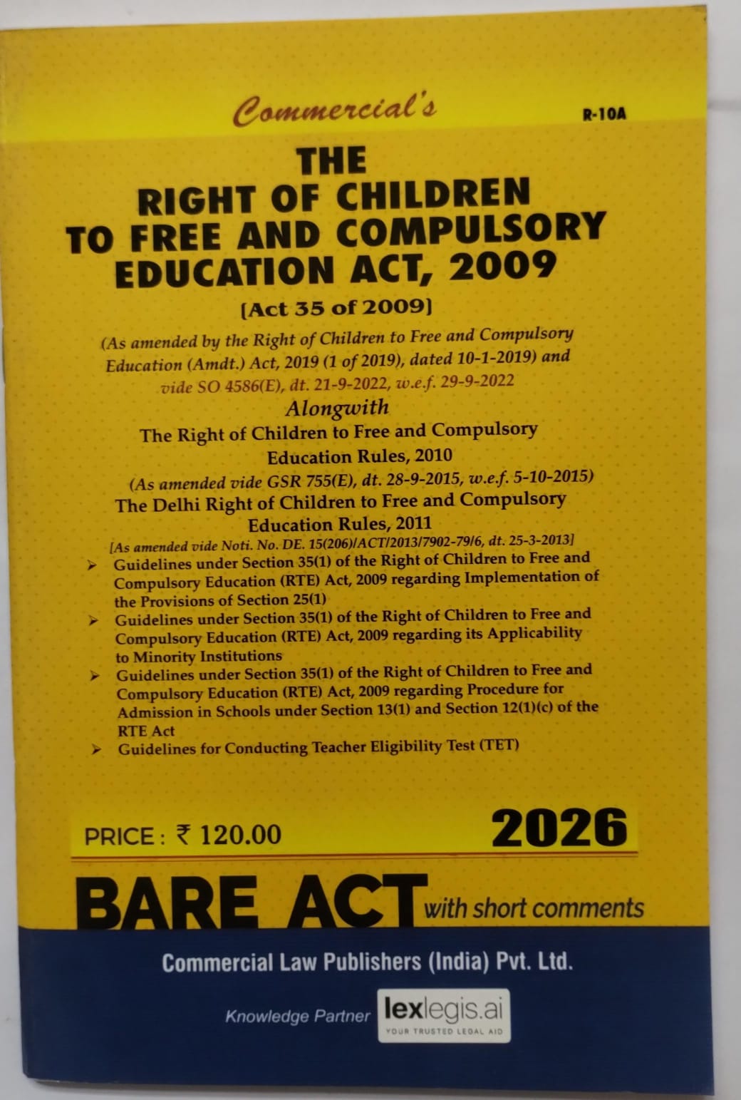 The Right of Children to Free and Compulsory Education Act, 2009