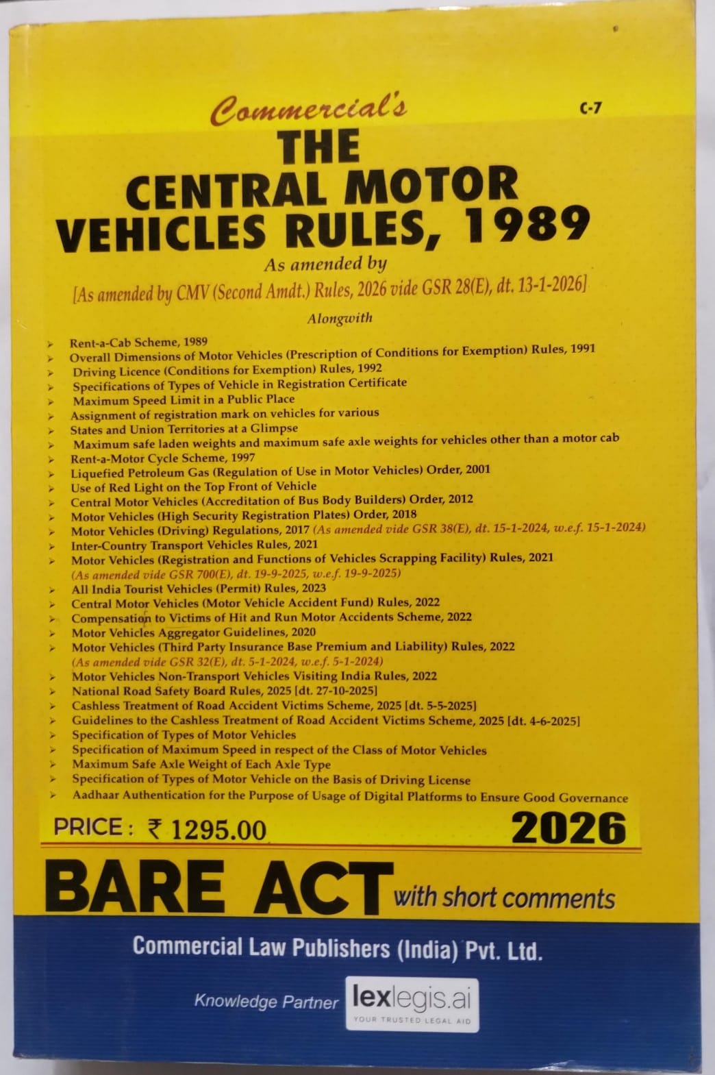The Central Motor Vehicles Rules, 1989