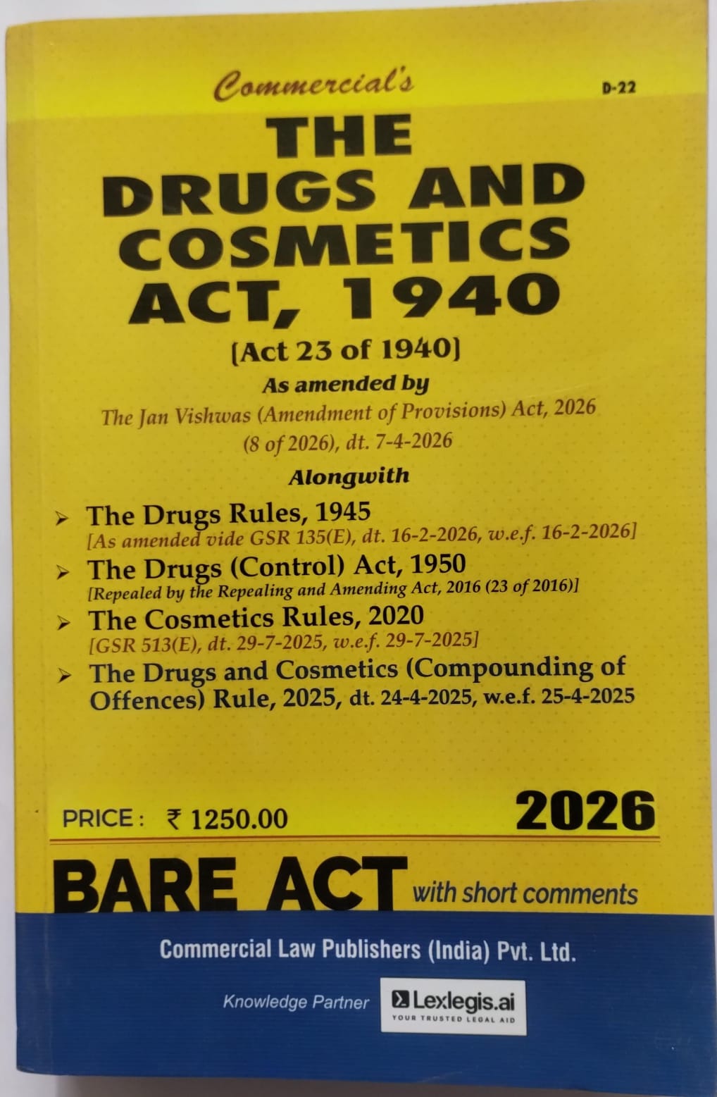 The Drugs and Cosmetics Act, 1940