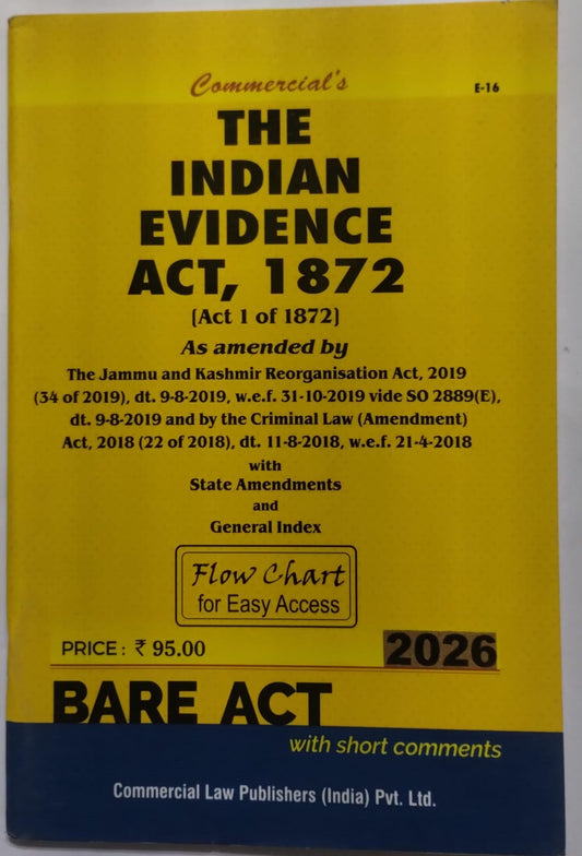 The Indian Evidence Act, 1872 – Bare Act | Commercial's | 2026 Edition