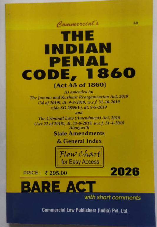 The Indian Penal Code, 1860 (IPC) – Bare Act | Commercial's | 2026 Edition