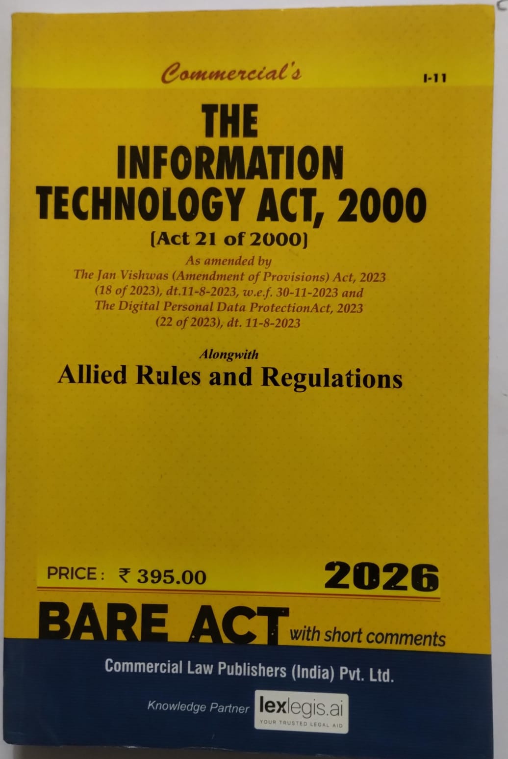 The Information Technology Act, 2000 Bare Act | Commercial's | 2026 Edition