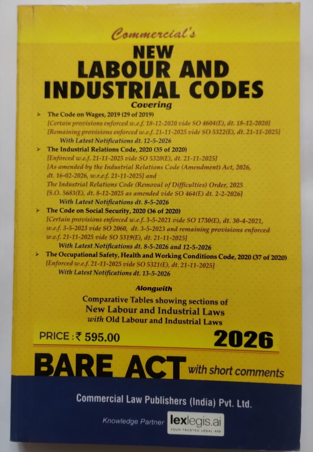 New Labour and Industrial Codes 2026 Edition