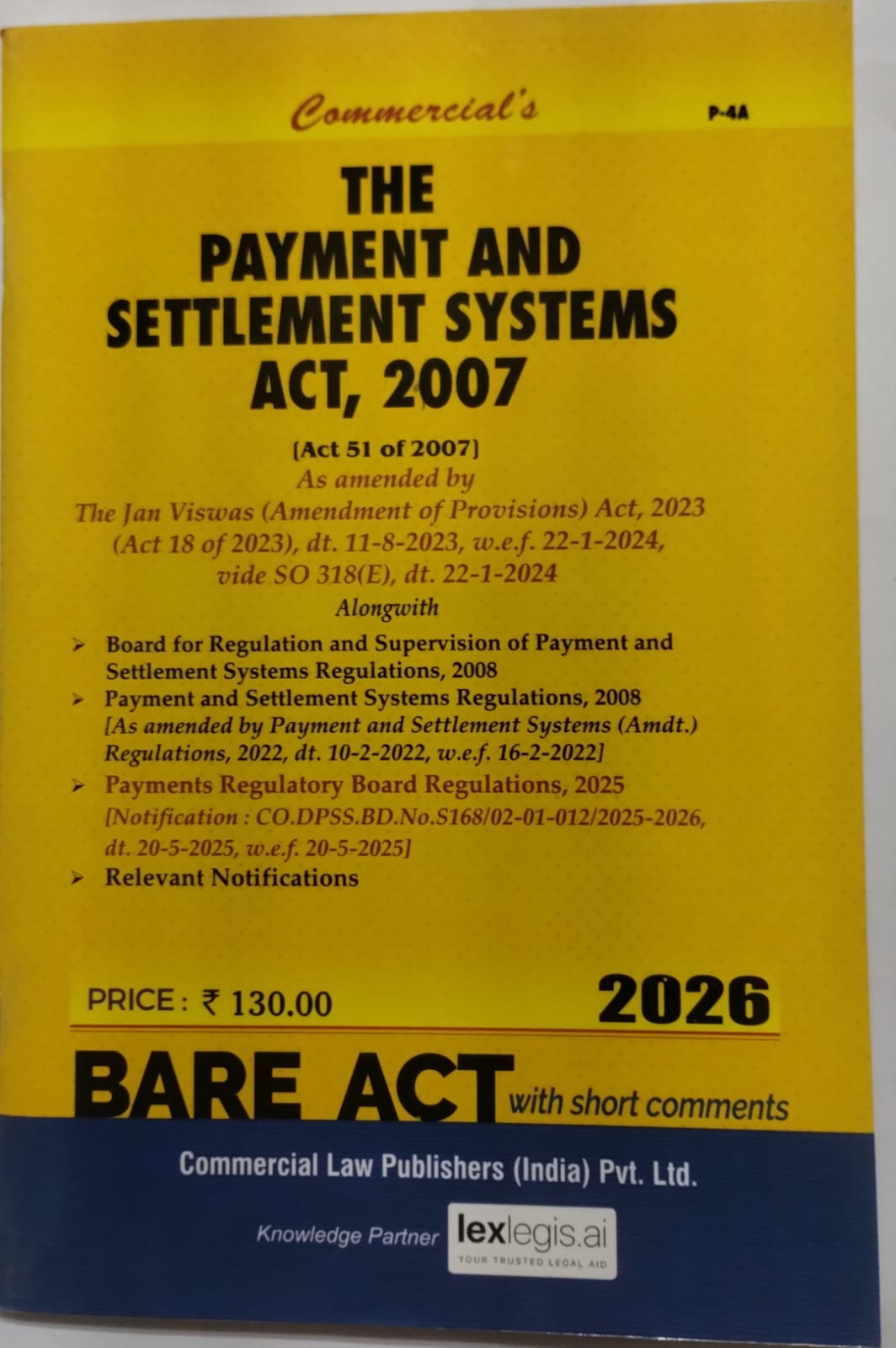 The Payment and Settlement Systems Act, 2007