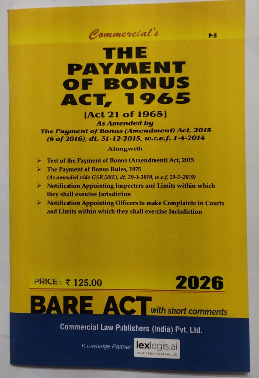 The Payment of Bonus Act, 1965