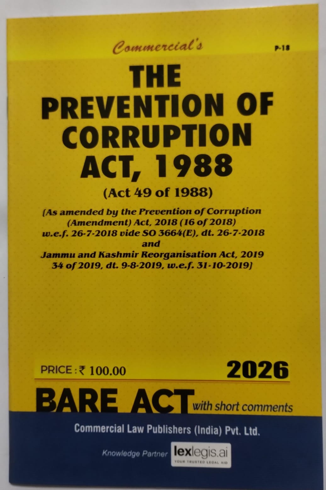 The Prevention of Corruption Act, 1988
