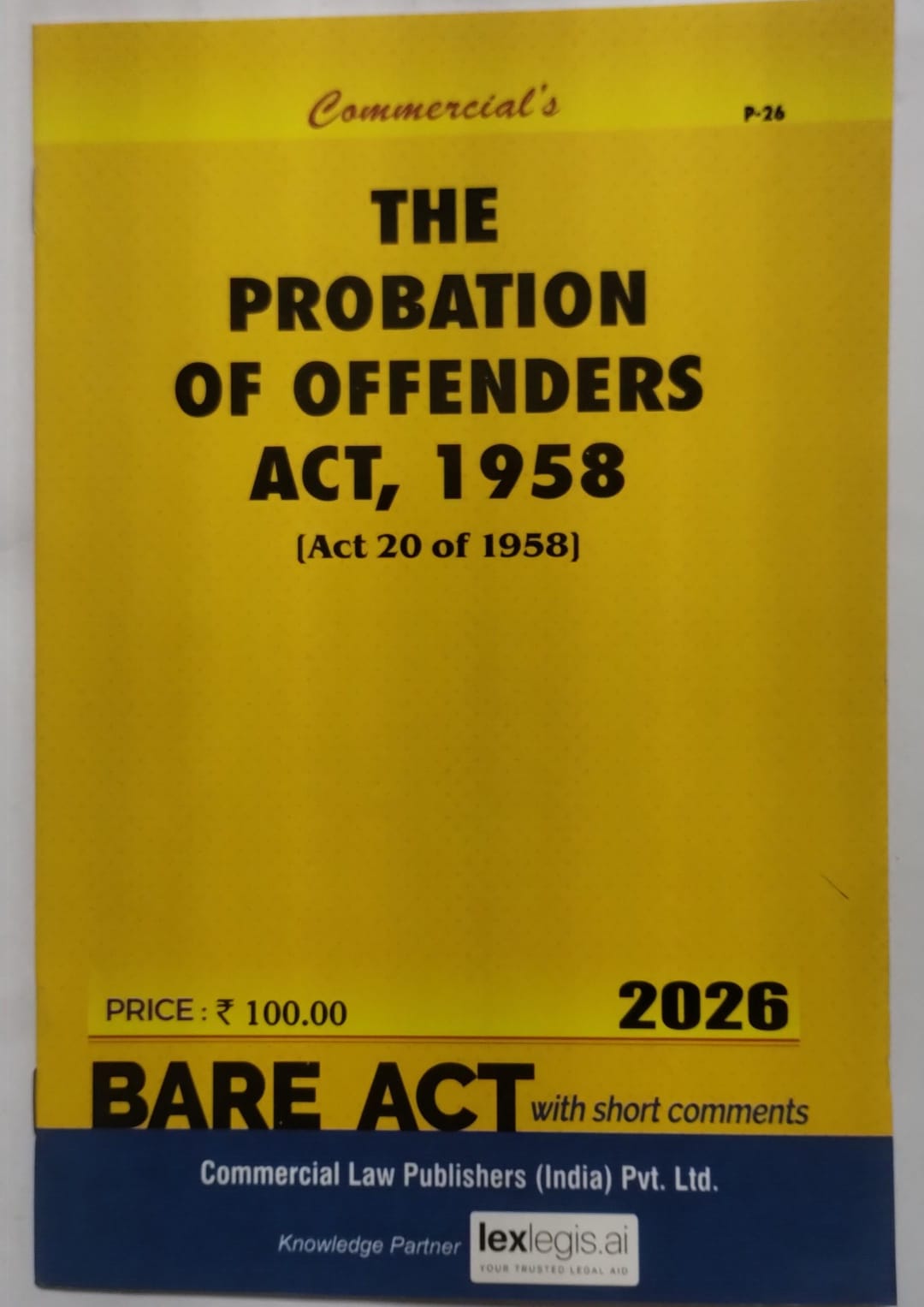 The Probation of Offenders Act, 1958| 2026 Edition