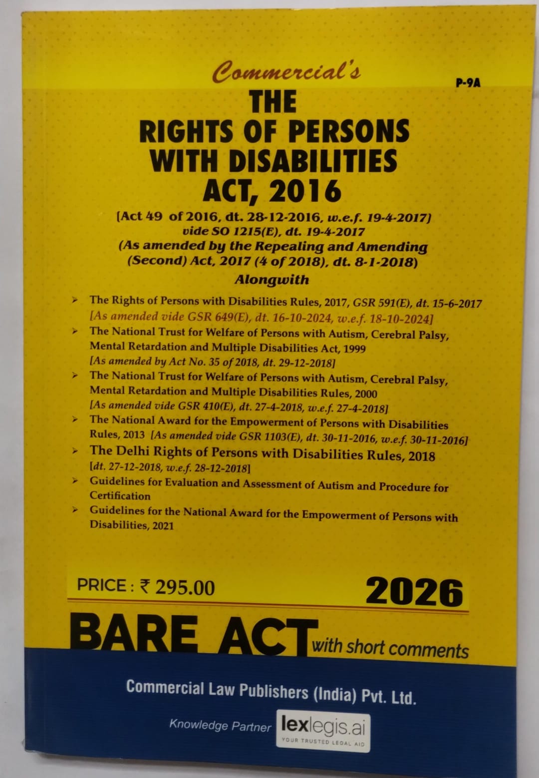 PWD Act - The Rights of Persons with Disabilities Act, 2016