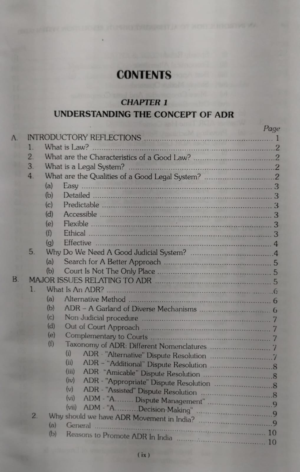 An Introduction to Alternative Dispute Resolution System (ADR)