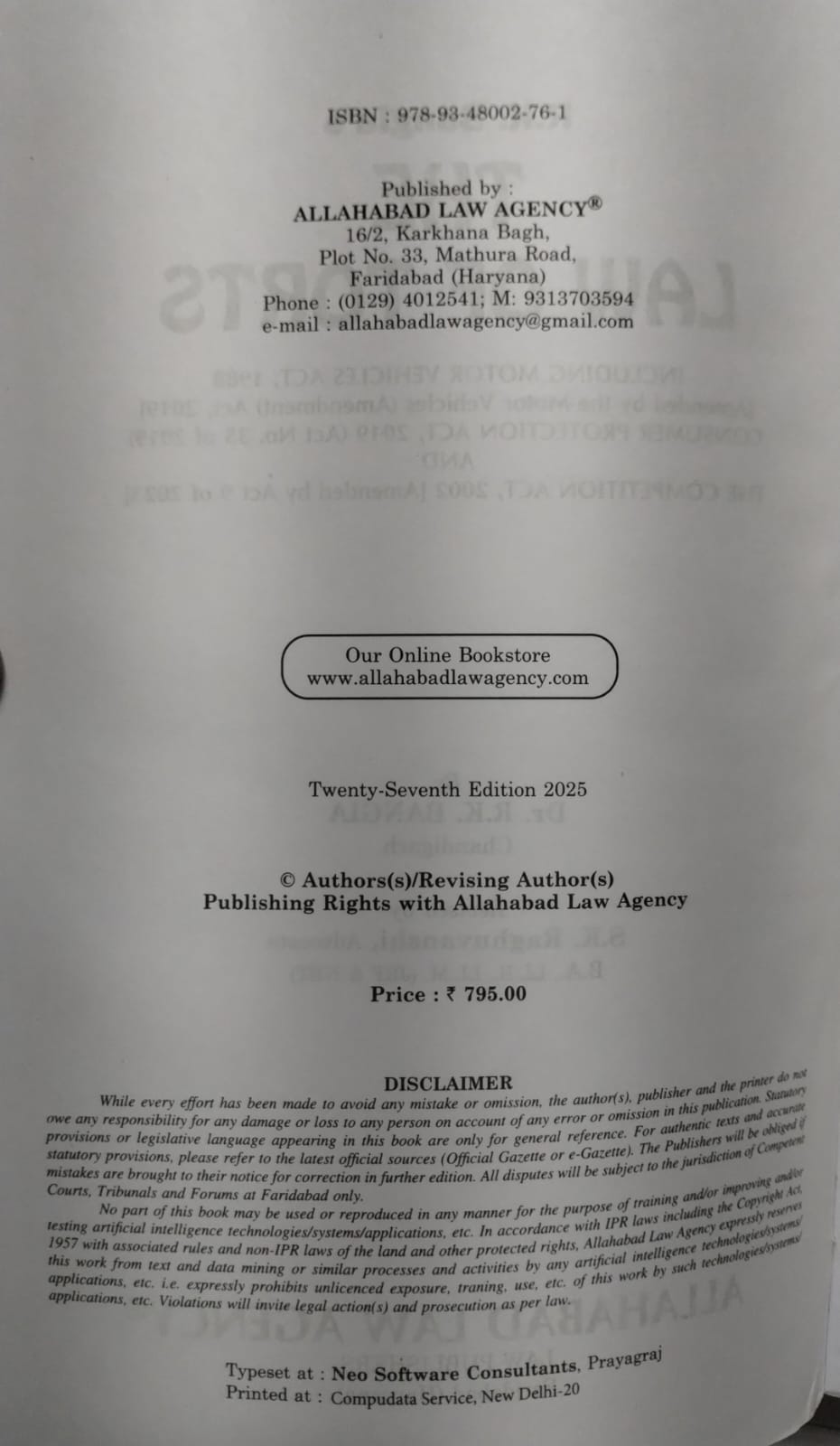 Dr. R.K. Bangia's The Law of Torts